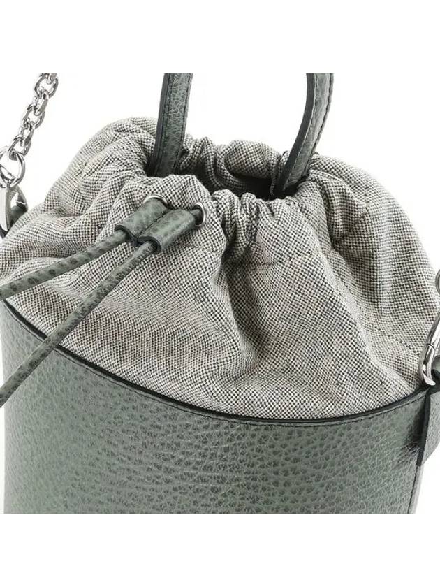 5AC Number Logo Texture Leather Bucket Bag Time - MAISON MARGIELA - BALAAN 6