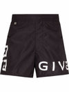 Men's Logo Printing Swim Shorts Black - GIVENCHY - BALAAN.