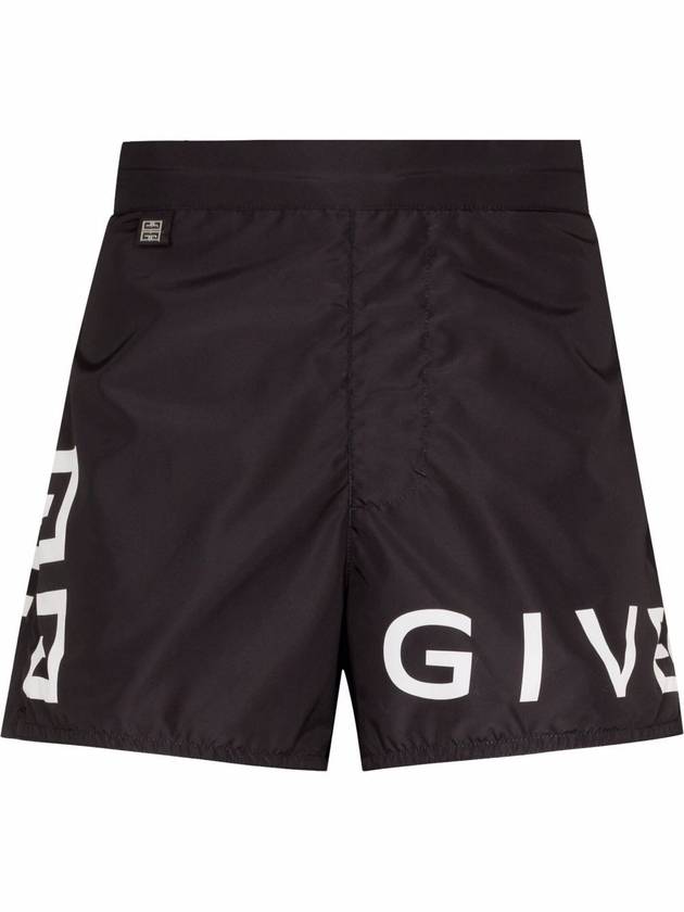 4G Logo Nylon Swim Shorts Black - GIVENCHY - BALAAN 3