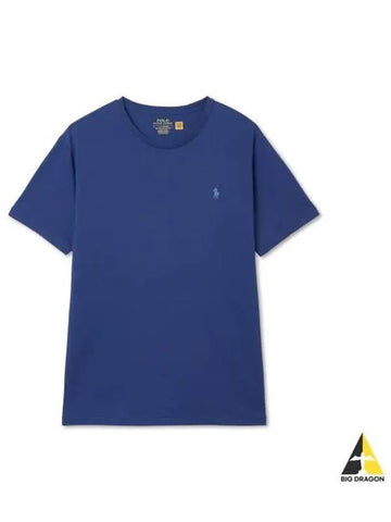 Custom slim crewneck t shirt blue - POLO RALPH LAUREN - BALAAN 1