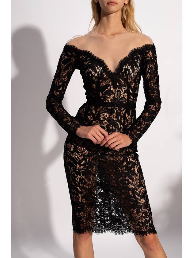 Lace Midi Dress Black - DOLCE&GABBANA - BALAAN 4