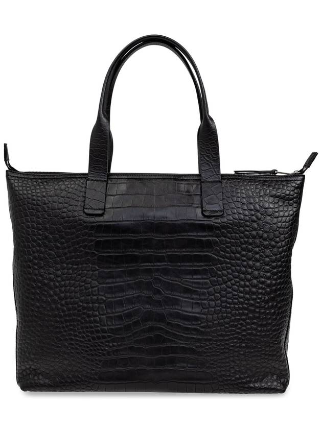 Dolce & Gabbana Leather Shopper Bag, Men's, Black - DOLCE&GABBANA - BALAAN 3