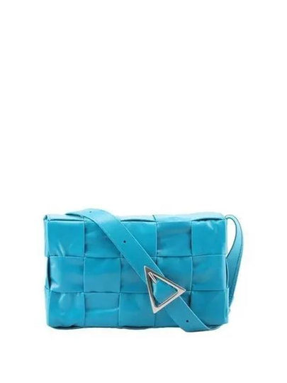 Intrecciato Triangle Buckle Cassette Cross Bag Blue - BOTTEGA VENETA - BALAAN 2