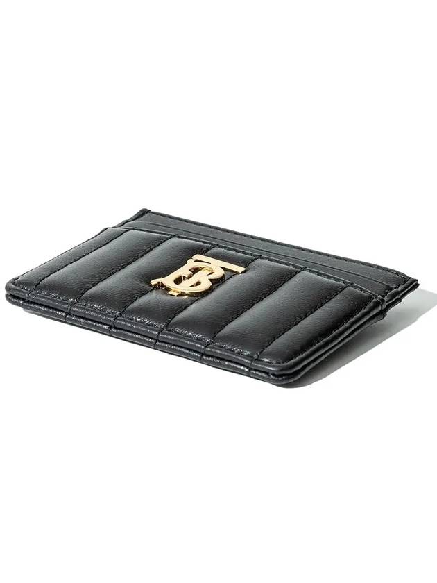 Quilted Leather Lola Card Case Black Light Gold - BURBERRY - BALAAN 5