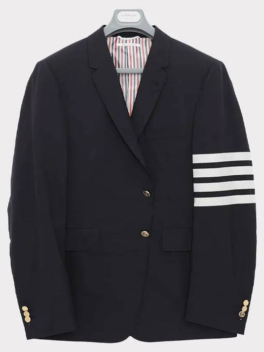 Plain Weave Suiting 4 Bar Classic Sport Jacket Jacket Navy - THOM BROWNE - BALAAN 2