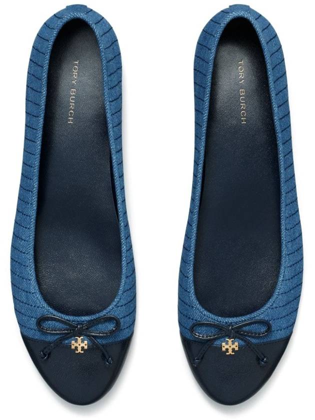 Cap Toe Quilted Ballerina Blue - TORY BURCH - BALAAN 5