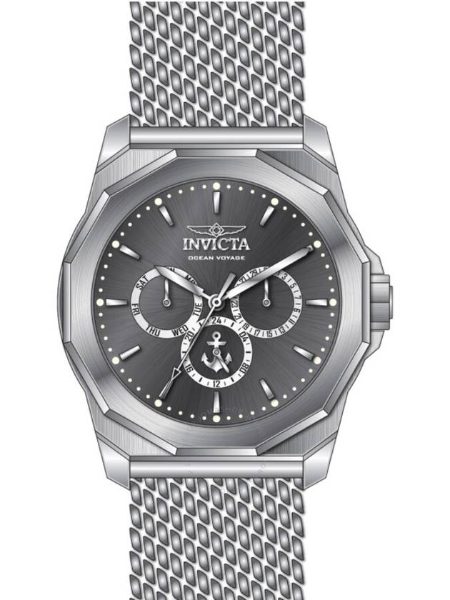 Invicta Ocean Voyage GMT Quartz Gunmetal Dial Men's Watch 46250 - INVICTA - BALAAN 1