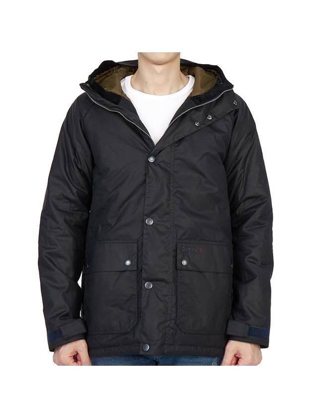 Rockfield Wax Jacket Navy - BARBOUR - BALAAN 1