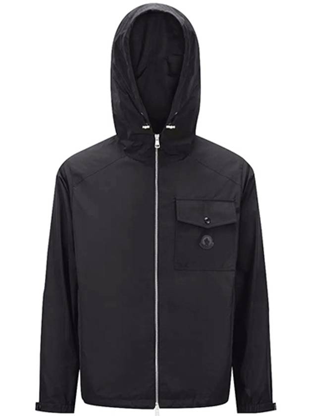 1A00161 549MF 999 FUYUE Logo Patch Windbreaker Jacket Black Men's Jacket TJ - MONCLER - BALAAN 1