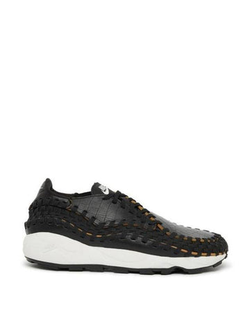 Air Footscape Woven PRM Low Top Sneakers Black Pale Ivory - NIKE - BALAAN 1