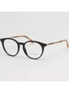 Vintage Check Round Horn-Rim Eyeglasses Black - BURBERRY - BALAAN 6