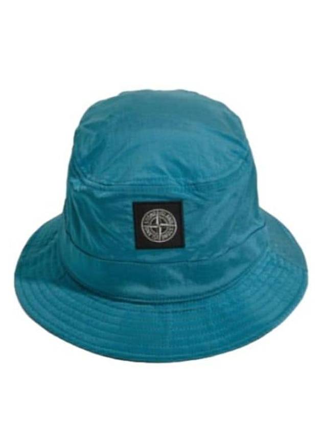 Logo Patch Nylon Metal Bucket Hat Blue - STONE ISLAND - BALAAN 2