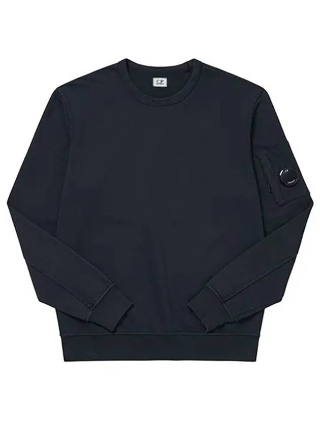 Light Fleece Crew Neck Sweatshirt Navy - CP COMPANY - BALAAN 5