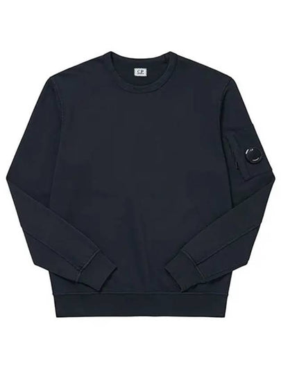 Light Fleece Crew Neck Sweatshirt Navy - CP COMPANY - BALAAN 2