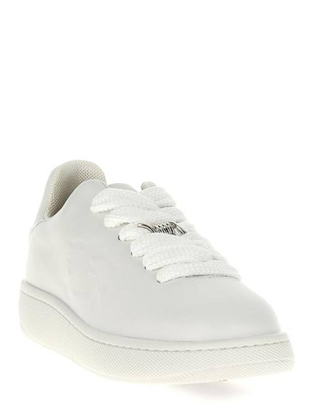 Leather Box Low-Top Sneakers White - BURBERRY - BALAAN 3