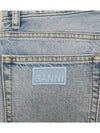 Straight fit light blue pants - GANNI - BALAAN 7