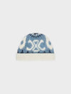 Triomphe Fair Isle Wool Beanie Blue - CELINE - BALAAN 2