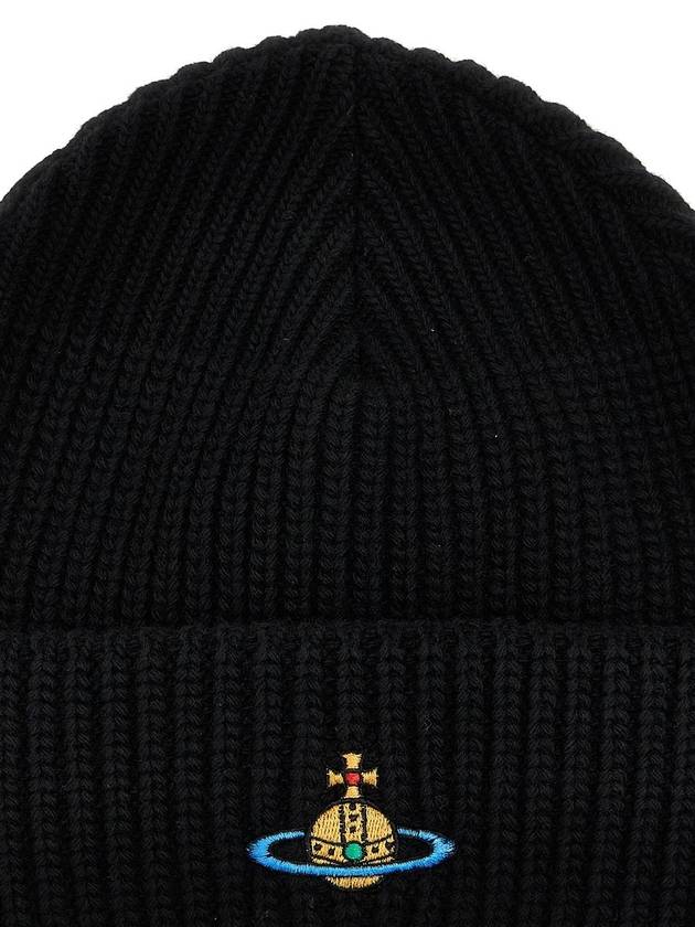 ORB Logo Sporty Beanie Black - VIVIENNE WESTWOOD - BALAAN 4