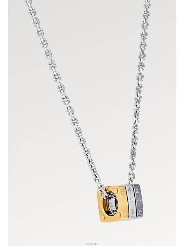 Monogram Bold Necklace Gold Silver - LOUIS VUITTON - BALAAN 3