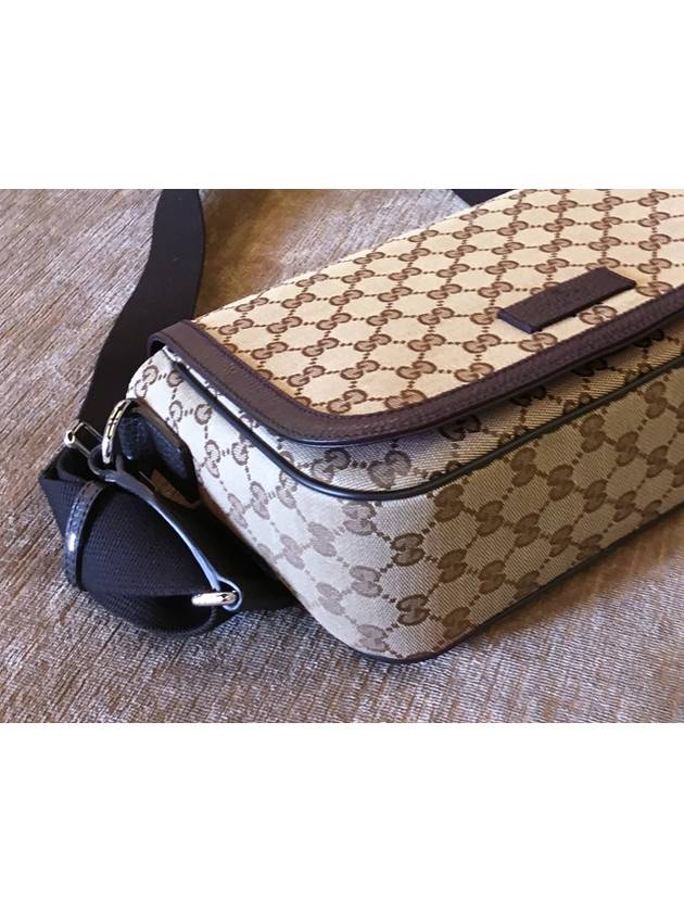 GG Monogram canvas flap messenger bag beige - GUCCI - BALAAN 5