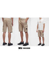 Men's Stretch Satin Cargo Shorts Beige - CP COMPANY - BALAAN.