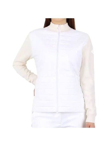 Wren Knit Hybrid Zip-Up Jacket White - J.LINDEBERG - BALAAN 1