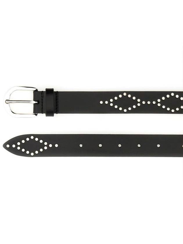 Liliana Studded Leather Belt Black - ISABEL MARANT - BALAAN 3