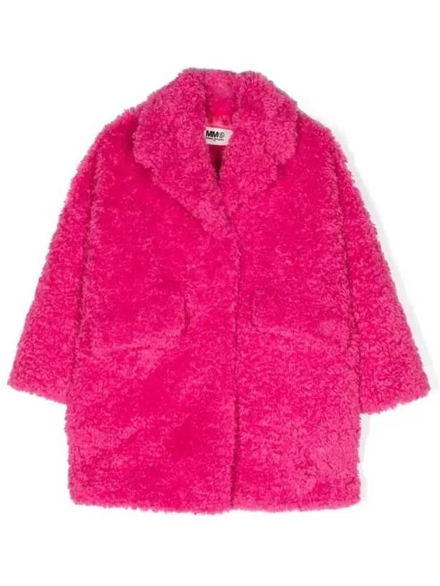 MM6 Margiela Kids Ecofur Teddy Coat Pink - MAISON MARGIELA - BALAAN 1