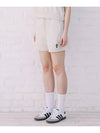 Woman Hank Logo Shorts Oatmeal - MACASITE - BALAAN 5