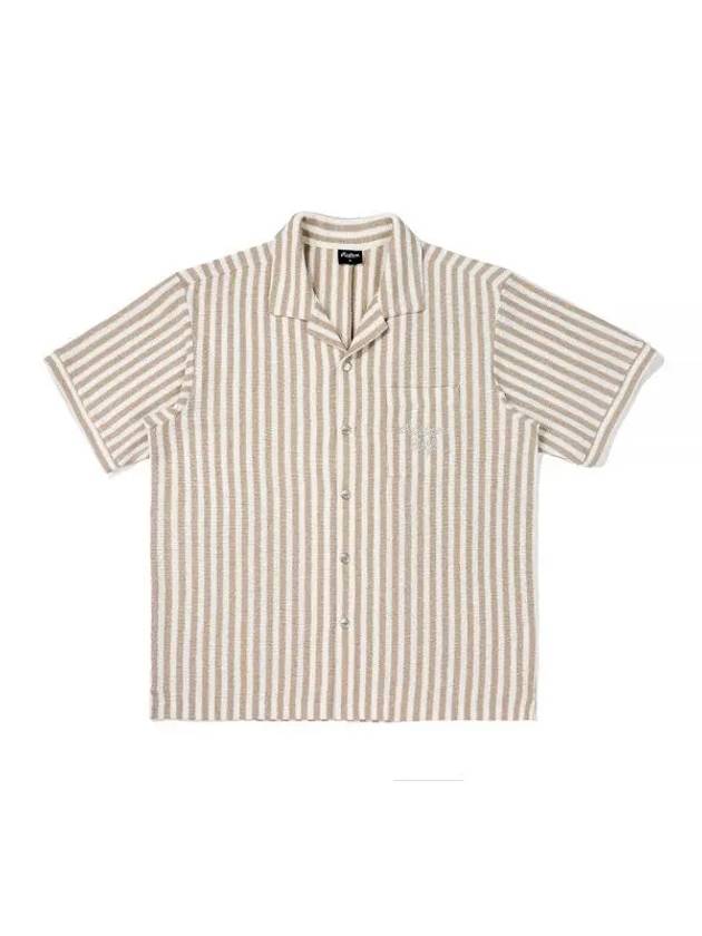 Striped Sweater Button Up BEIGE MAN M3321PTS41BEI - MALBON GOLF - BALAAN 1