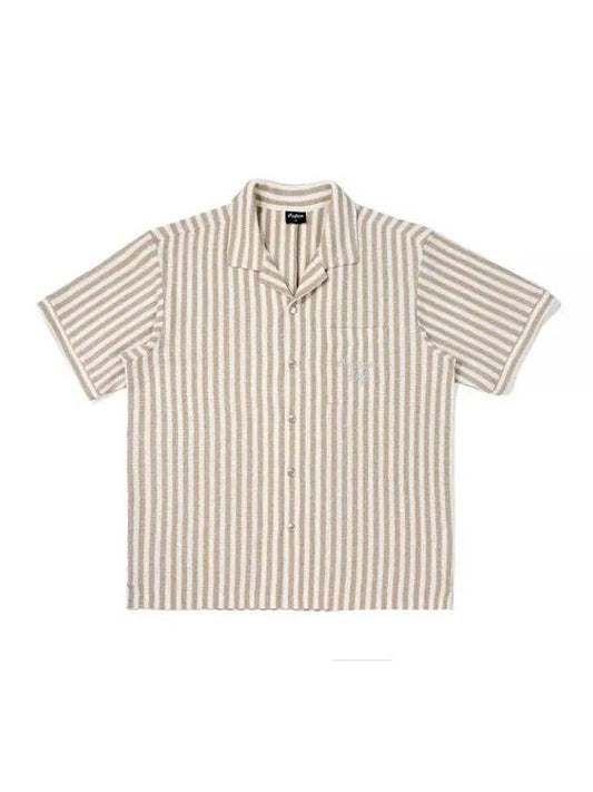 Striped Sweater Button Up BEIGE MAN M3321PTS41BEI - MALBON GOLF - BALAAN 1