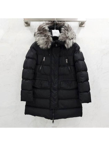 Lux You 0 Moncler Black Afroti Silver Fox Fur Padding - MONCLER - BALAAN 1