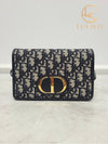 Used luxury goods Lewis It Blue Oblique 30 Montaine 2 in 1 pouch bag - DIOR - BALAAN 1