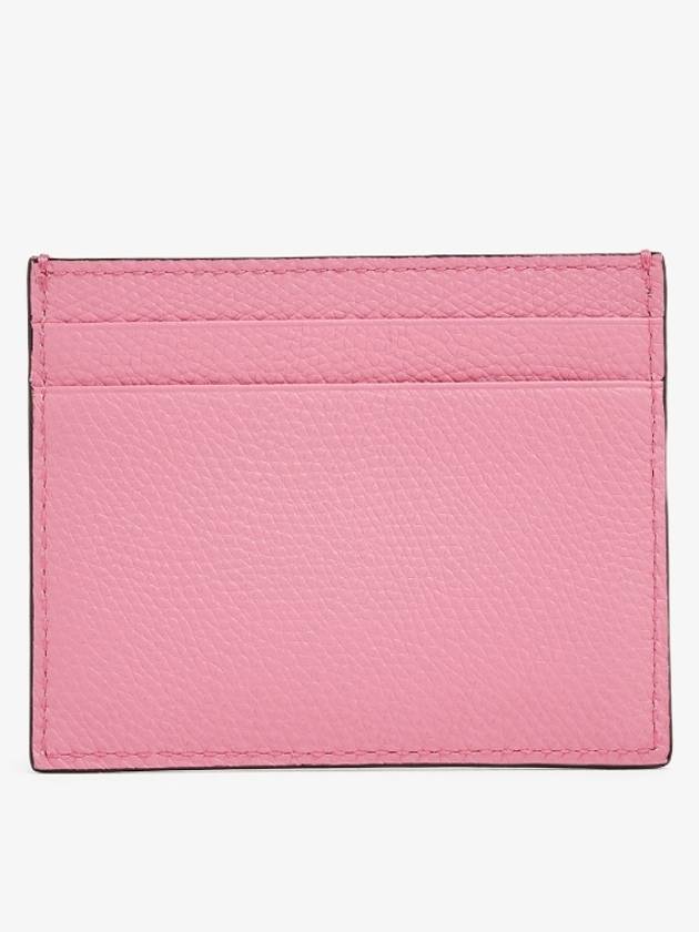 Women s V Logo Leather Card Wallet Pink 4W2P0V32SNP - VALENTINO - BALAAN 3