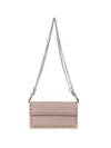 Rockstud Gold Chain Cross Bag Pink - VALENTINO - BALAAN 1