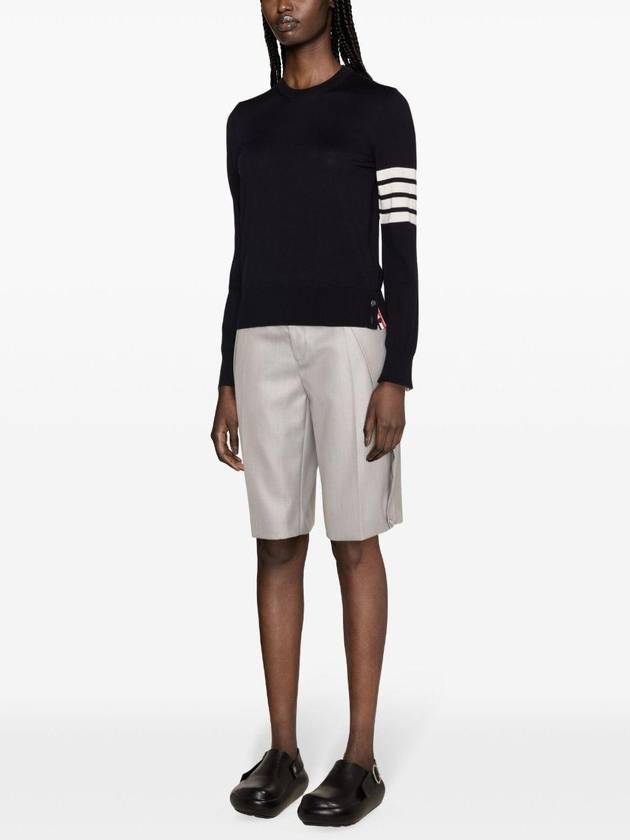 4-Bar Merino Jumper Wool Knit Top Grey - THOM BROWNE - BALAAN 3