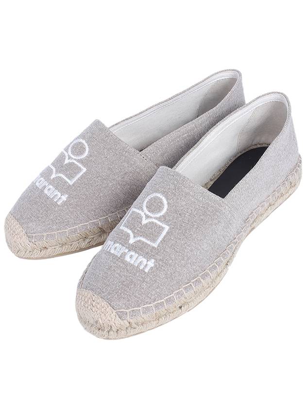 Canae Embroidered Logo Canvas Espadrilles Beige - ISABEL MARANT - BALAAN 3