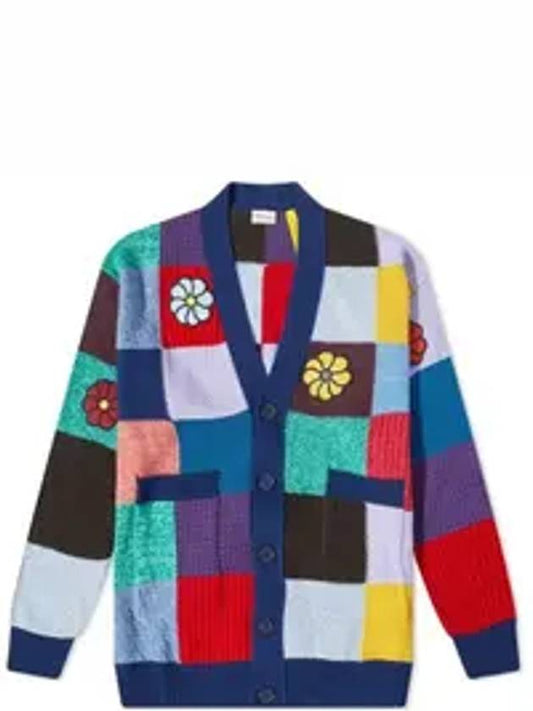 JW Anderson patchwork V-neck cardigan - MONCLER - BALAAN 1