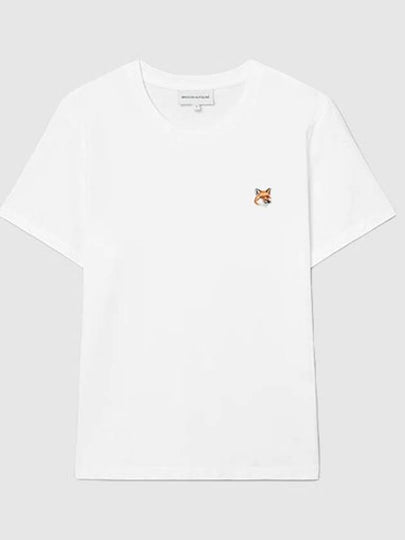 Fox Head Patch Classic Short Sleeve T-Shirt White - MAISON KITSUNE - BALAAN 2