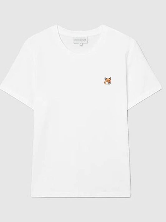 Fox Head Patch Classic Short Sleeve T-Shirt White - MAISON KITSUNE - BALAAN 2