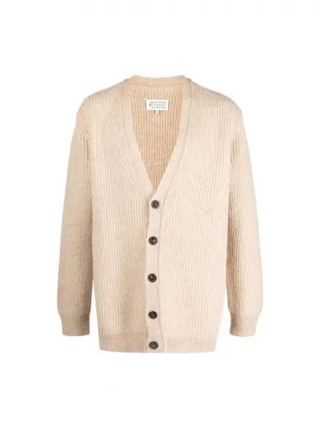 Stitch Alpaca Wool Knit Oversized Fit Cardigan Beige - MAISON MARGIELA - BALAAN 2