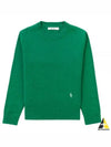 Embroidered Logo Crew Neck Wool Knit Top Green - SPORTY & RICH - BALAAN 2