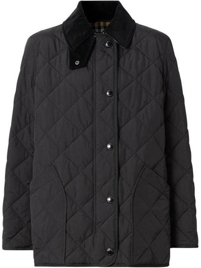 Diamond Quilted Thermoregulated Barn Jacket Black - BURBERRY - BALAAN 2