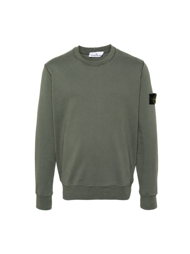 Wappen Patch Garment Dyed Sweatshirt Musk Green - STONE ISLAND - BALAAN 2