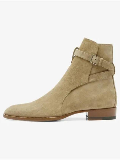 Men's Jodhpur Suede Ankle Boots Tobacco Beige - SAINT LAURENT - BALAAN 2