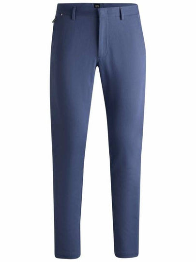 Slim Fit Stretch Cotton Blend Slacks Blue - HUGO BOSS - BALAAN 2