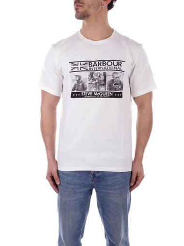 Logo Print Cotton Short Sleeve T-Shirt White - BARBOUR - BALAAN 1