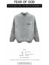 Essential Logo Fleece Crew Neck Sweatshirt Light Heather Men s 192HO246268F 127 TJ - FEAR OF GOD - BALAAN 2