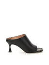 Open Toe Leather Sandals Heels Black - ACNE STUDIOS - BALAAN 2