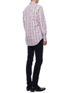 Men's Classic Fit Check Poplin Long  Shirt White - THOM BROWNE - BALAAN 7